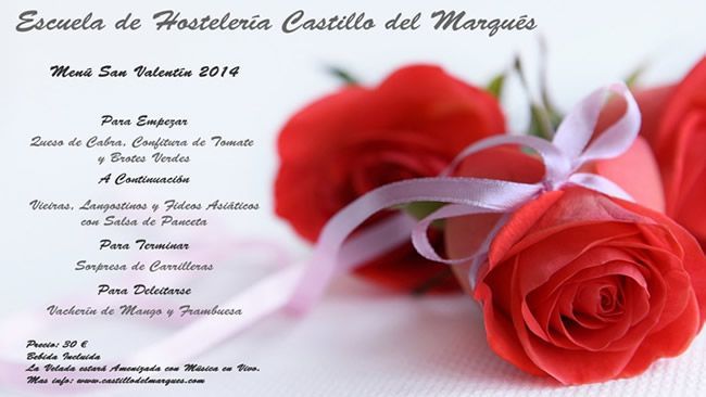 Cena San Valentín, Escuela de Hostelería, Castillo del marques, ies maria zambrano,